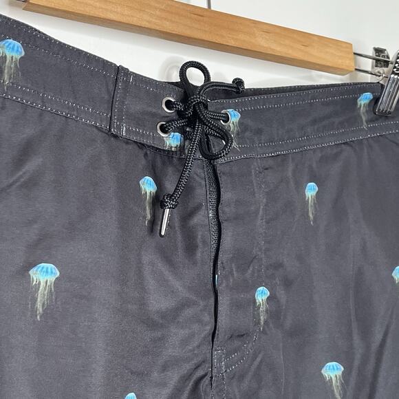 John Elliott Board Shorts Jellyfish Mens Size 1 Small Swim Trunks Tropical Beach - Picture 2 of 9